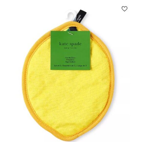 Lemon Party and Spring Gingham 100% Woven Cotton Canvas Pot Holder 2-Pack - Picture 4 of 6